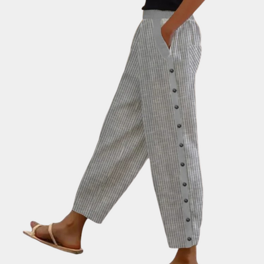 Pantalones chic a rayas para mujer