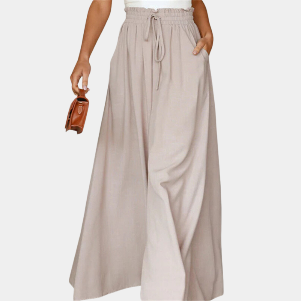 Elegantes pantalones de pata ancha para mujer