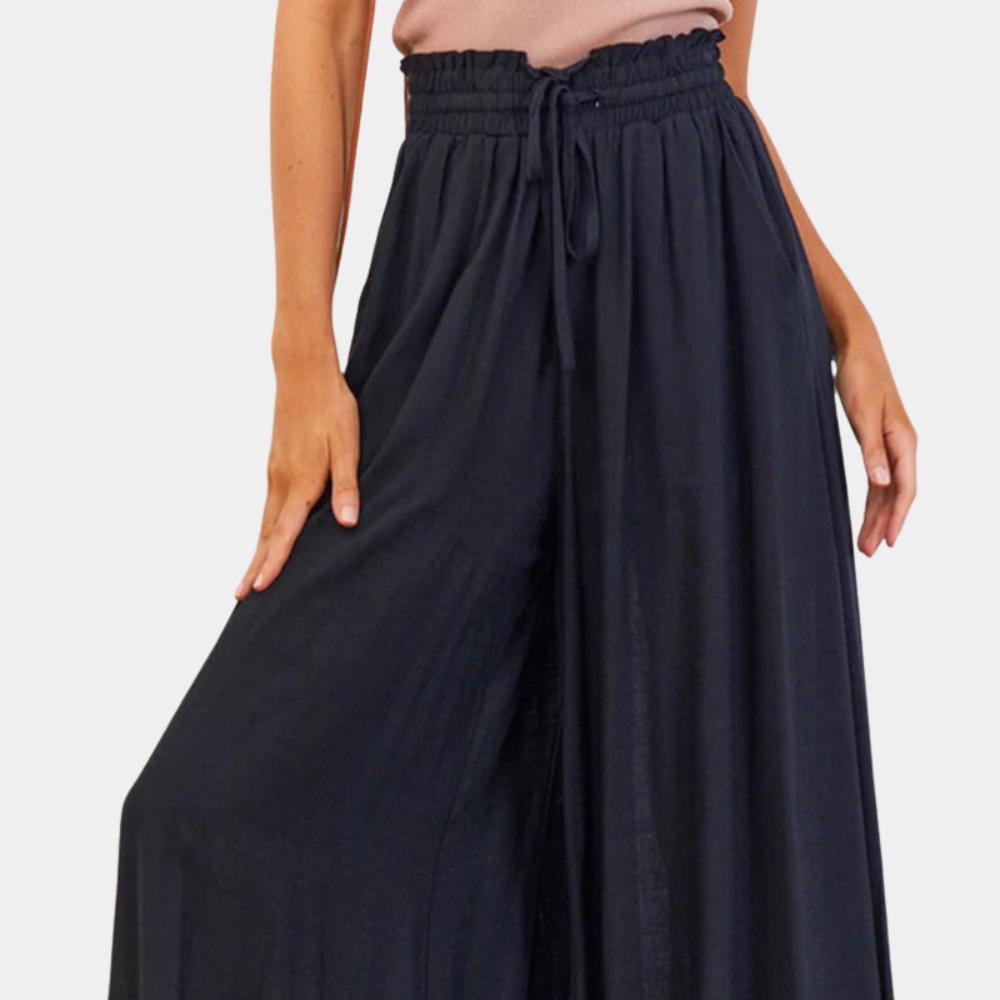 Elegantes pantalones de pata ancha para mujer