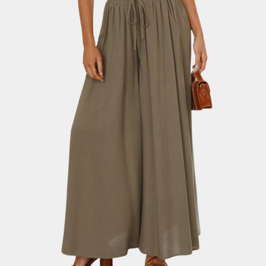 Elegantes pantalones de pata ancha para mujer