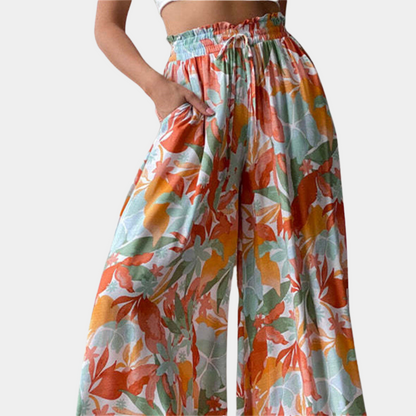 Elegantes pantalones de pata ancha para mujer