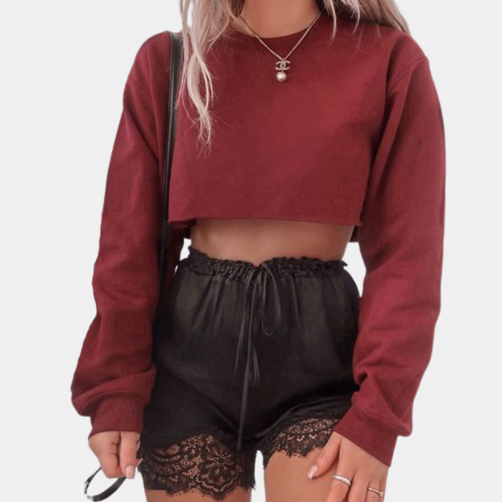 Tesia - Top de manga larga para mujer