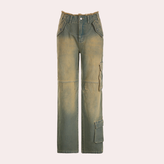 Vaqueros cargo oversize para mujer
