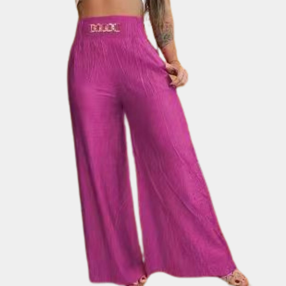 Elegantes pantalones de pierna ancha para mujer