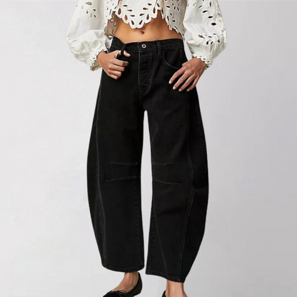 Vaqueros anchos de moda para mujer