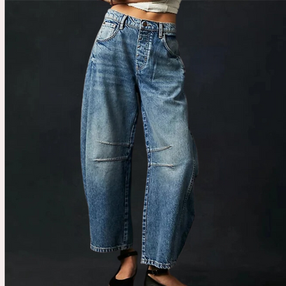 Vaqueros anchos de moda para mujer