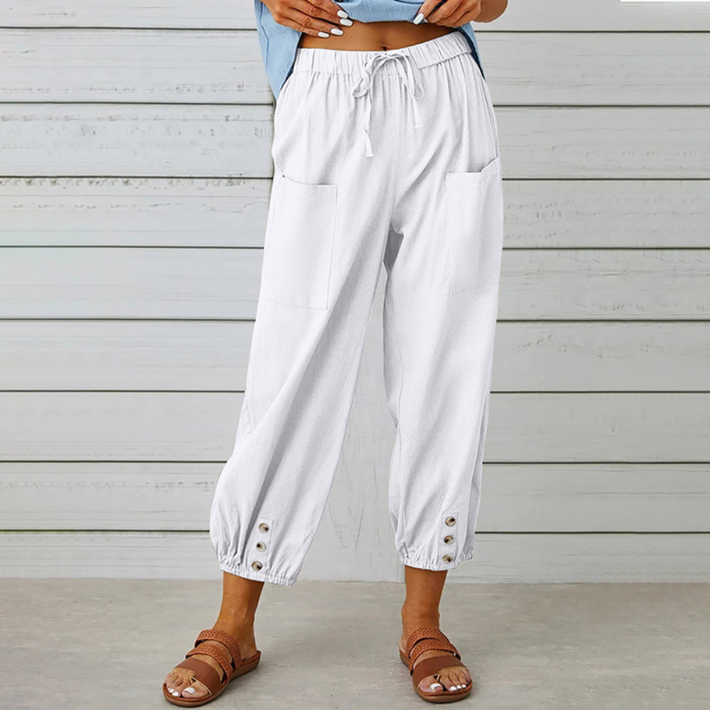 Pantalones anchos casual de mujer