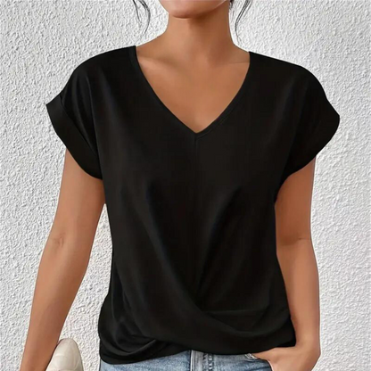 Diana - Blusa con cuello de pico para mujer - Suave y versátil