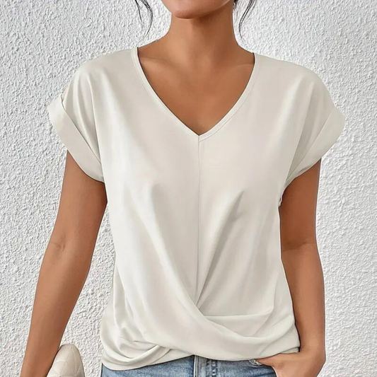 Diana - Blusa con cuello de pico para mujer - Suave y versátil