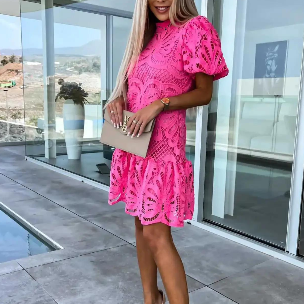 Gwenda - Elegante vestido de encaje hueco para mujer