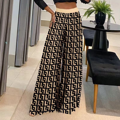 Pantalones de mujer con perneras anchas y fluidas artísticas
