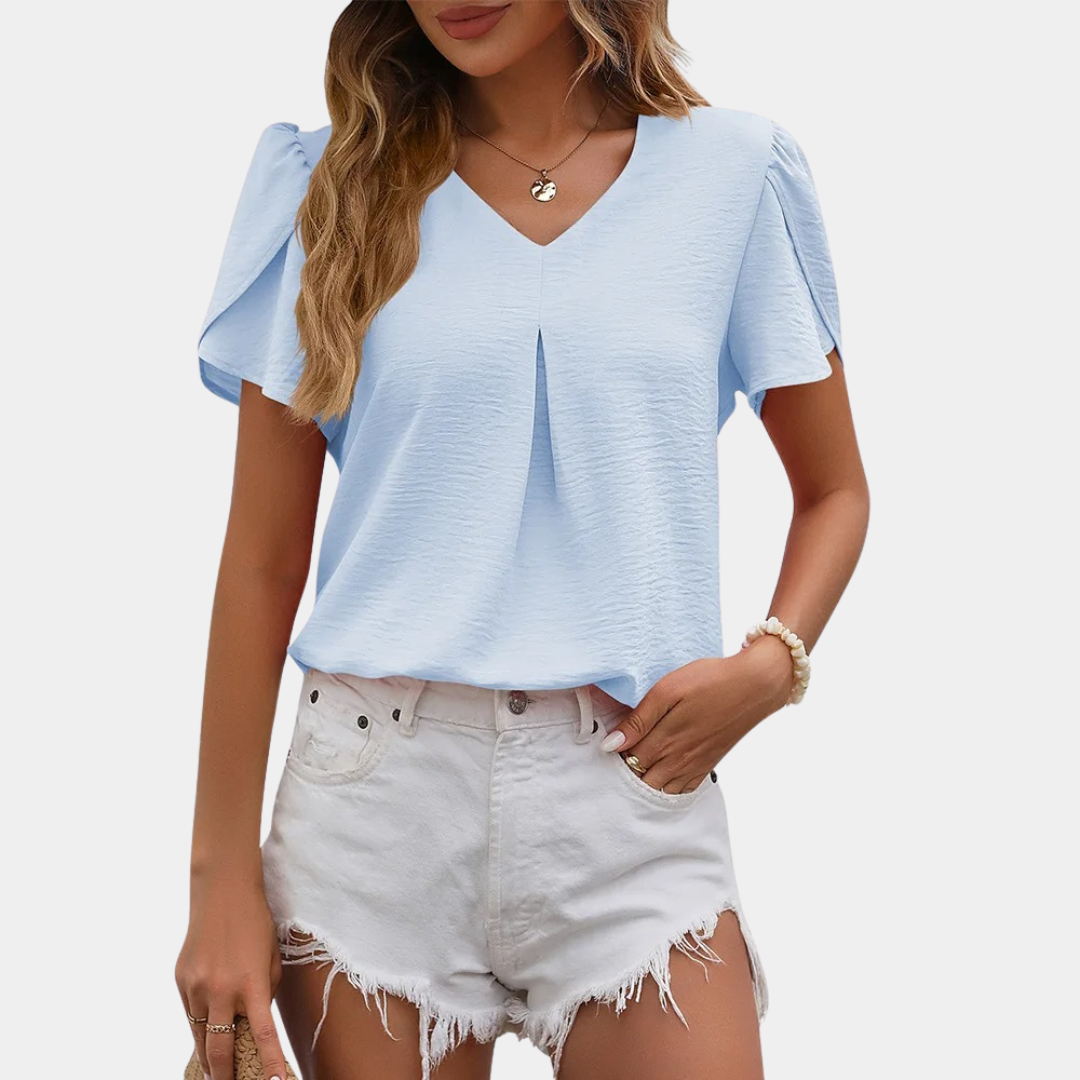 Aurelia - Elegante blusa de mujer con cuello en V