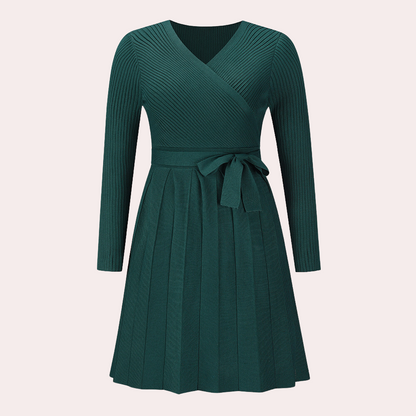 Dahlia - Elegante vestido midi plisado para mujer