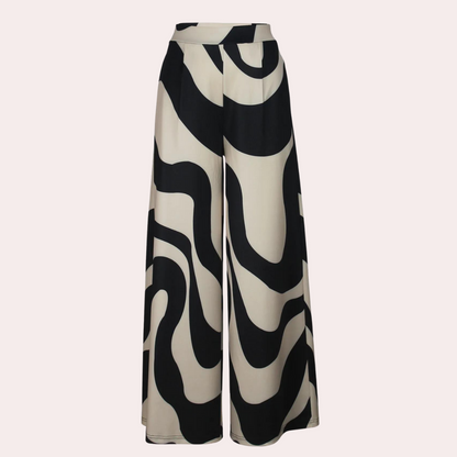 Pantalones anchos de cintura alta para mujer