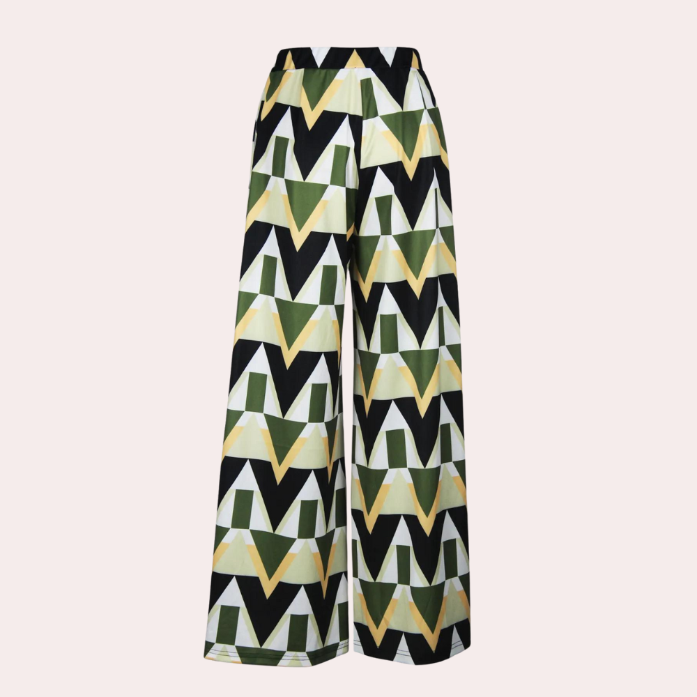 Pantalones anchos de cintura alta para mujer