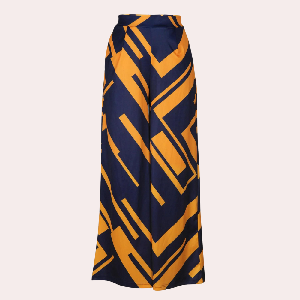 Pantalones anchos de cintura alta para mujer