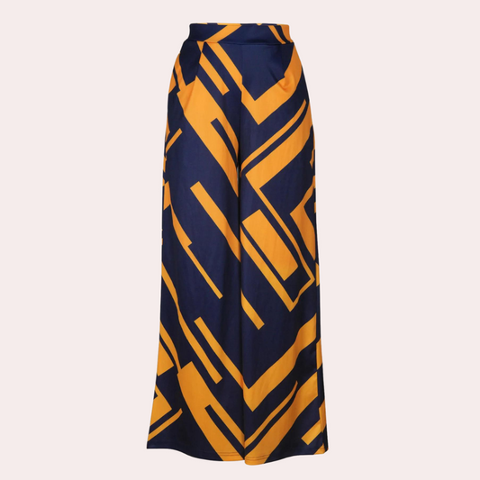 Pantalones anchos de cintura alta para mujer