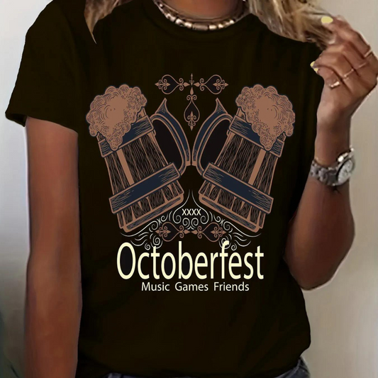 Agnieszka - Camisa de mujer Oktoberfest casual festivo