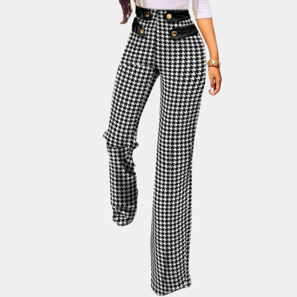 Zahara - Pantalones Timeless Houndstooth para mujer