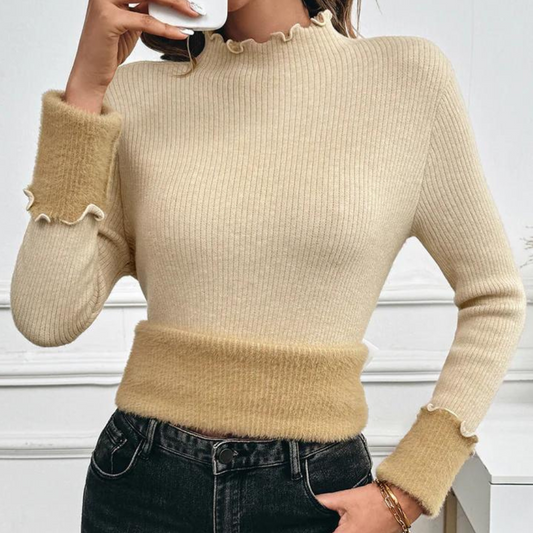 Livia | Caqui Cálido y elegante jersey para mujer