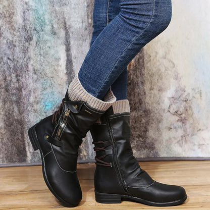 Botas Reanna | Botas de piel Mid Calf