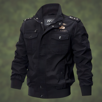 Exclusiva chaqueta bomber militar para hombre | Perfecta para actividades al aire libre