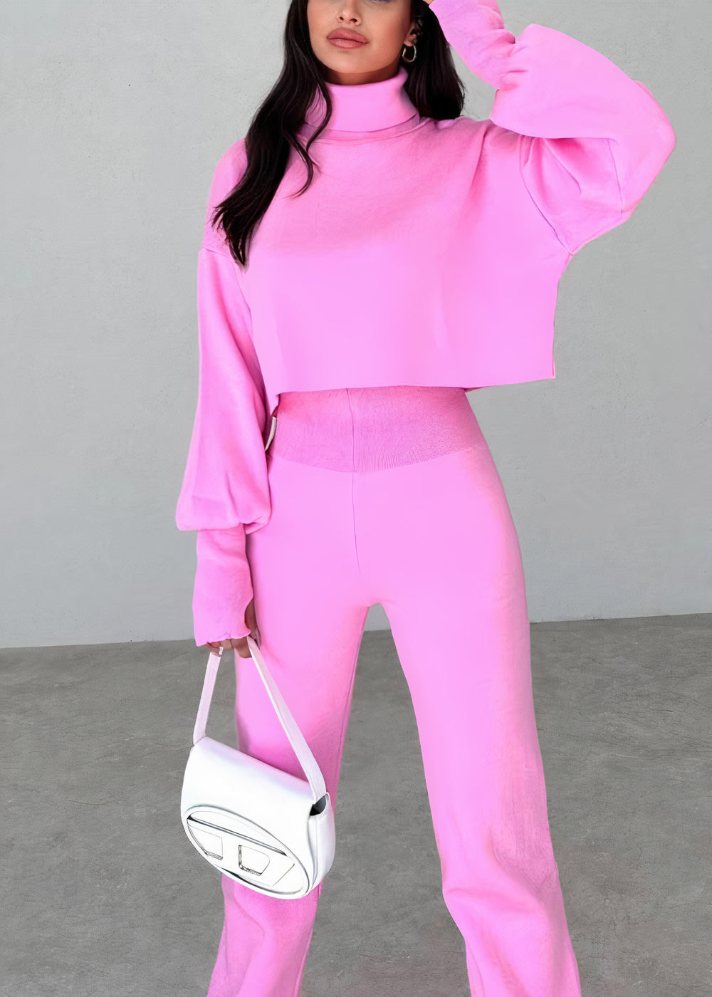 Cómodo conjunto de traje de cuello alto | Cas