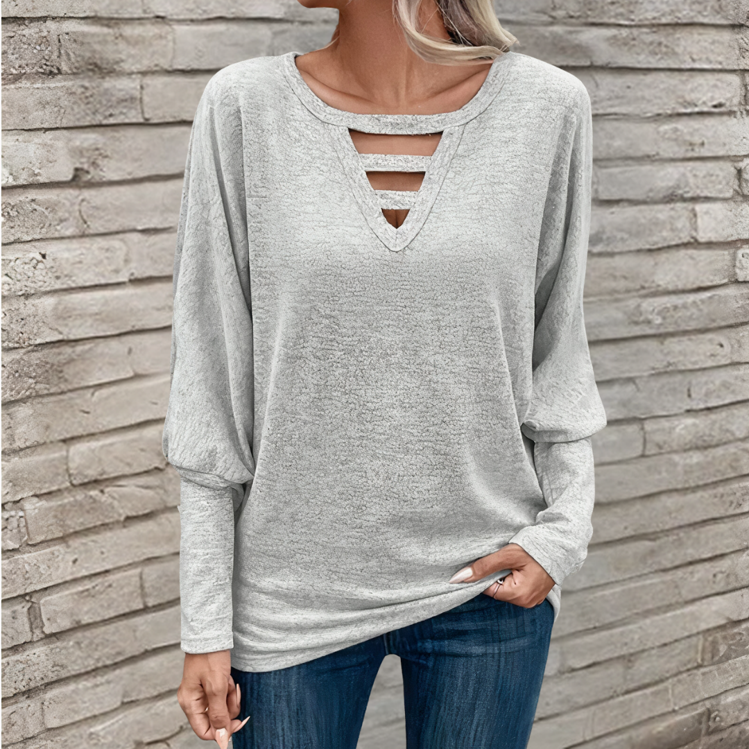Top casual de manga larga para mujer |Cataleya