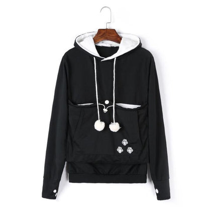 Milo | Sudadera unisex con capucha para gatos y el lugar perfecto para dormir de su gato