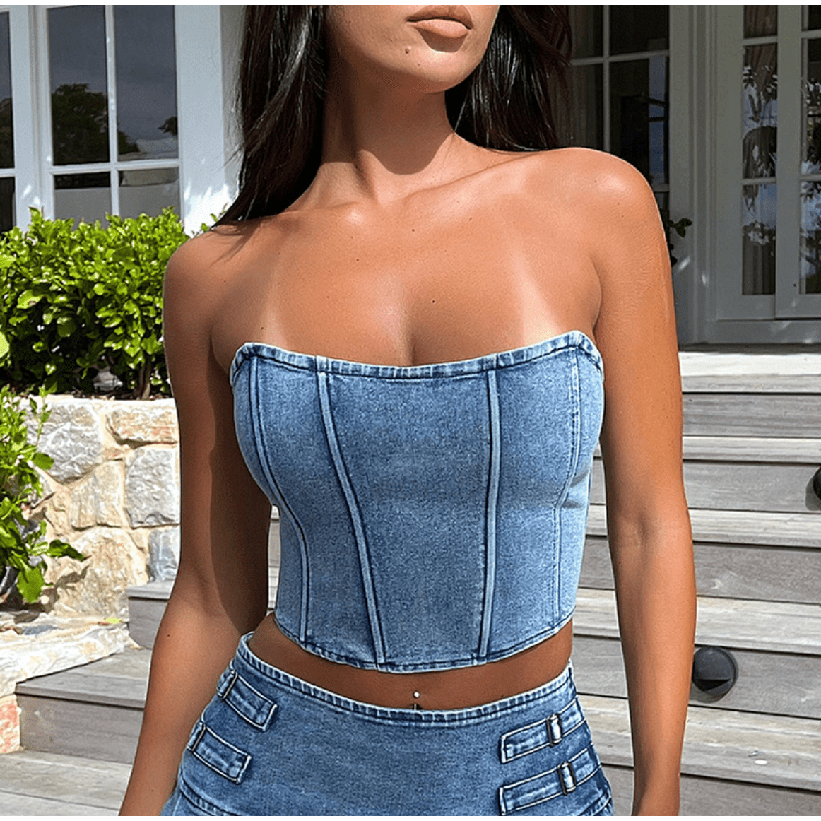 Top Feie | Top vaquero para mujer
