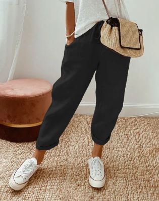 Elegantes pantalones de algodón