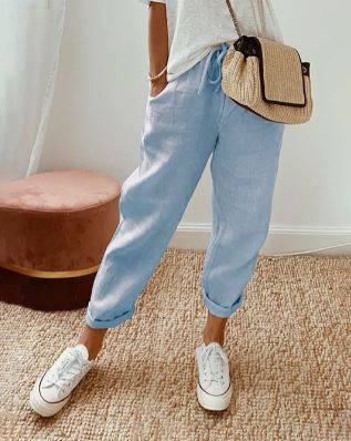 Elegantes pantalones de algodón