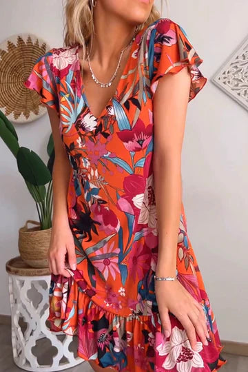 Esther - Vestido floral con volantes