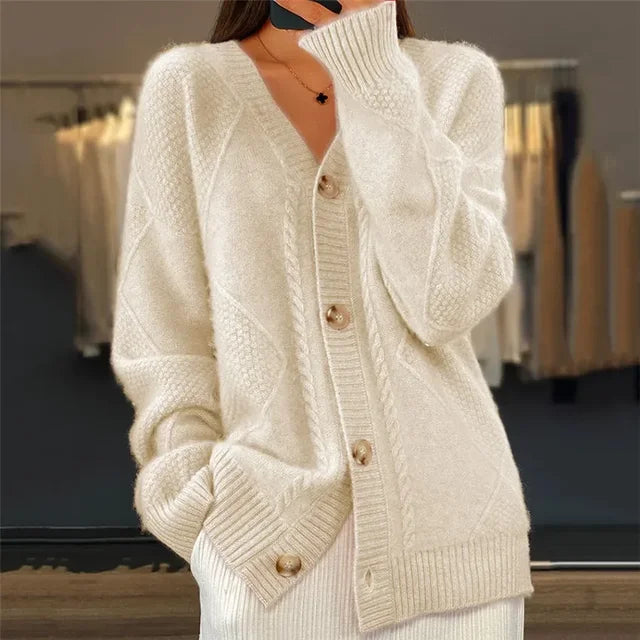 Unita Cardigan | Chaqueta gruesa con cuello en V para mujer