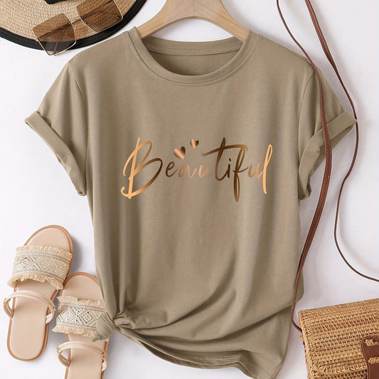 Camiseta informal - Ajuste relajado y mezcla de algodón suave