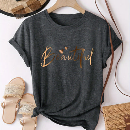 Camiseta informal - Ajuste relajado y mezcla de algodón suave