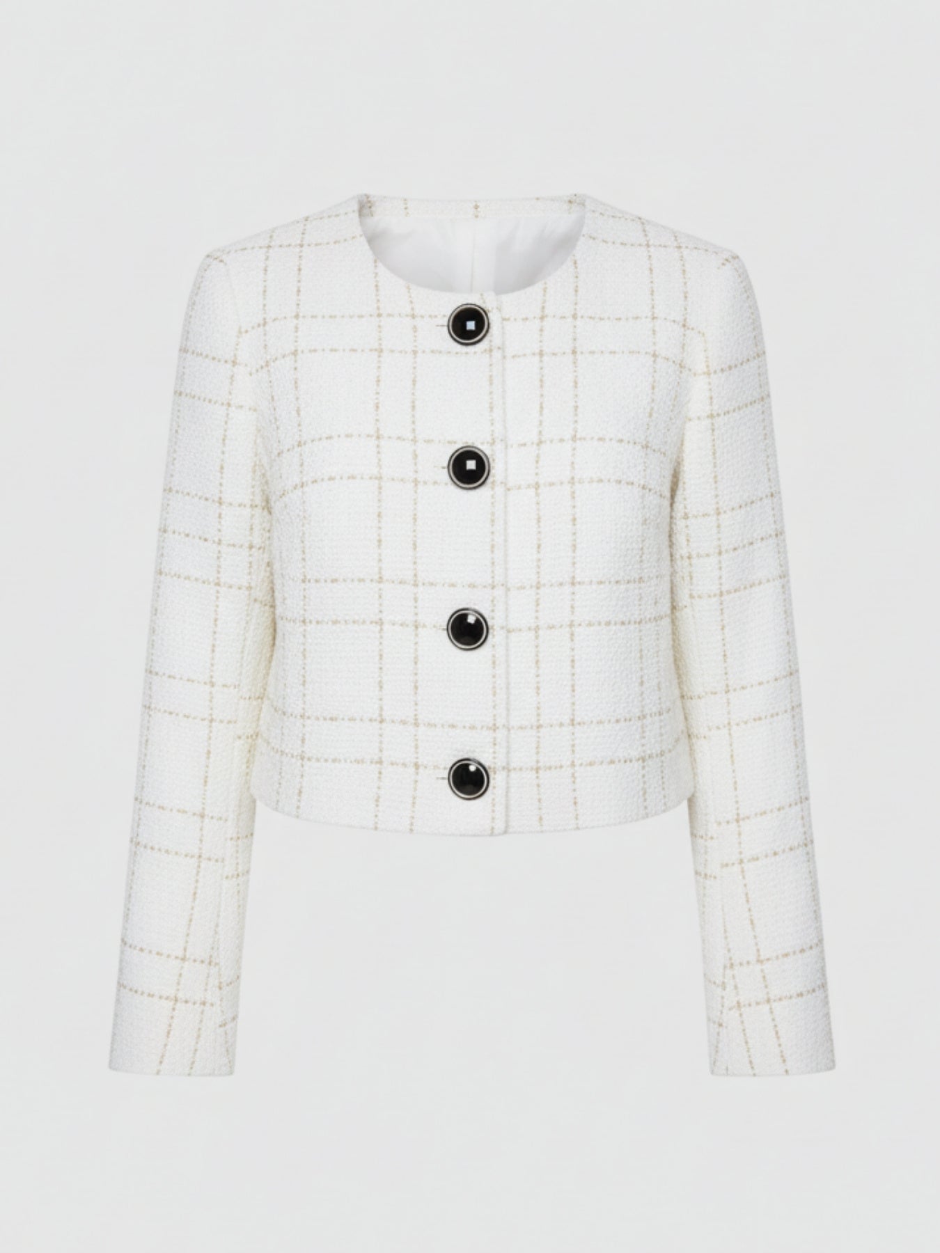 Célestine | Chaqueta de mujer a cuadros con botones, elegante y cómoda