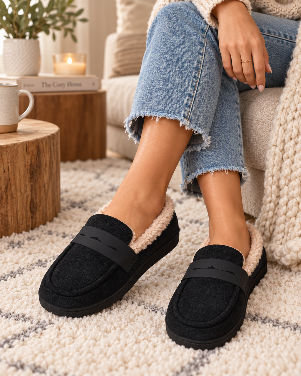 Damskie Loafers Ocieplane Polarem