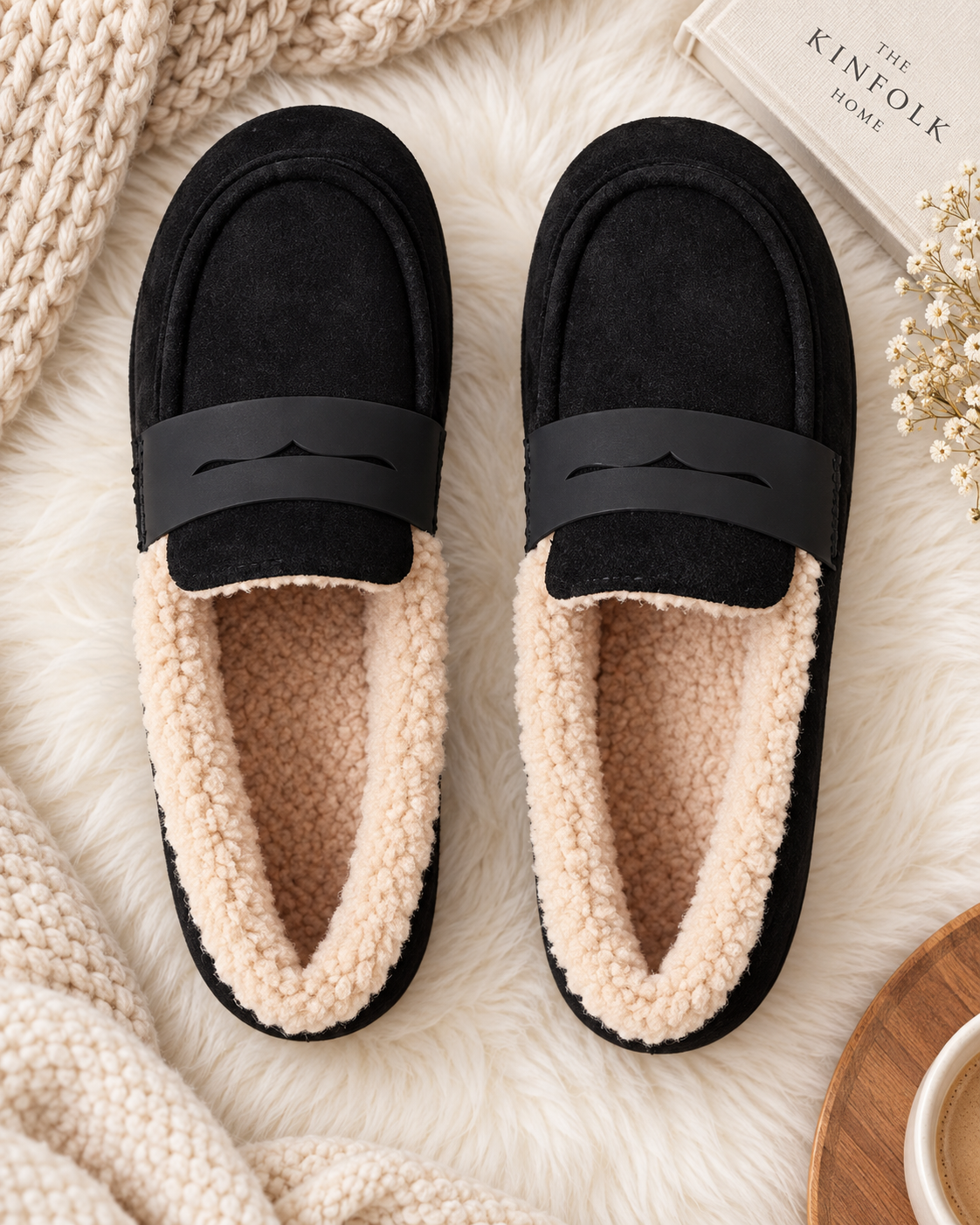 Damskie Loafers Ocieplane Polarem