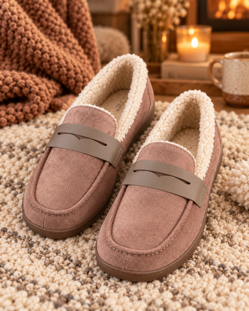 Damskie Loafers Ocieplane Polarem