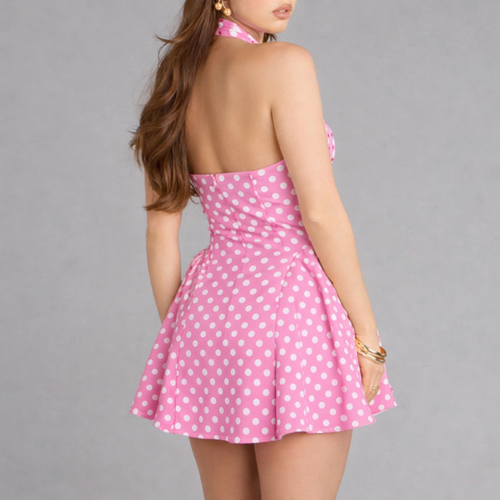 Damska Sukienka Mini Halter
