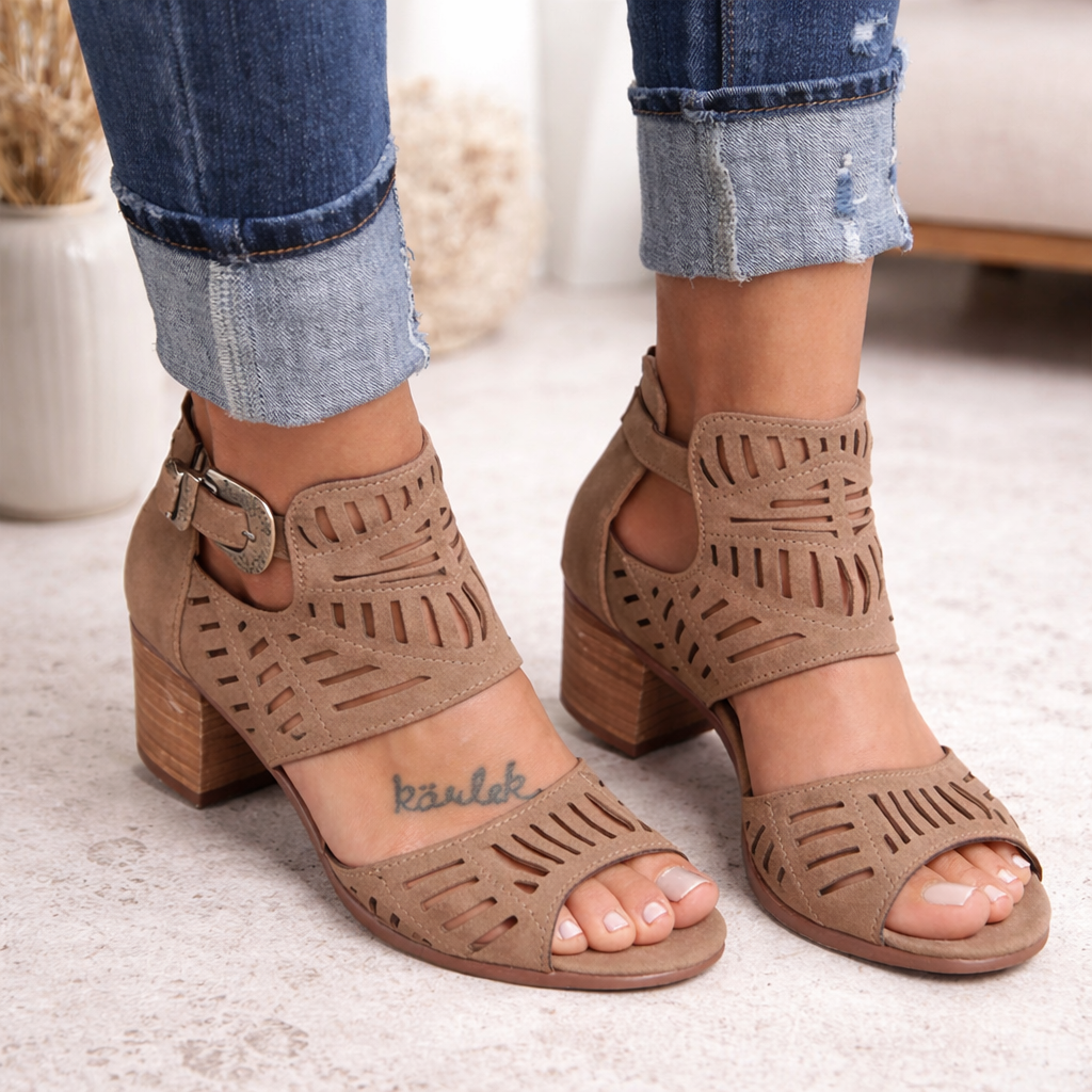 Damskie Sandały z Wycięciami Open Toe