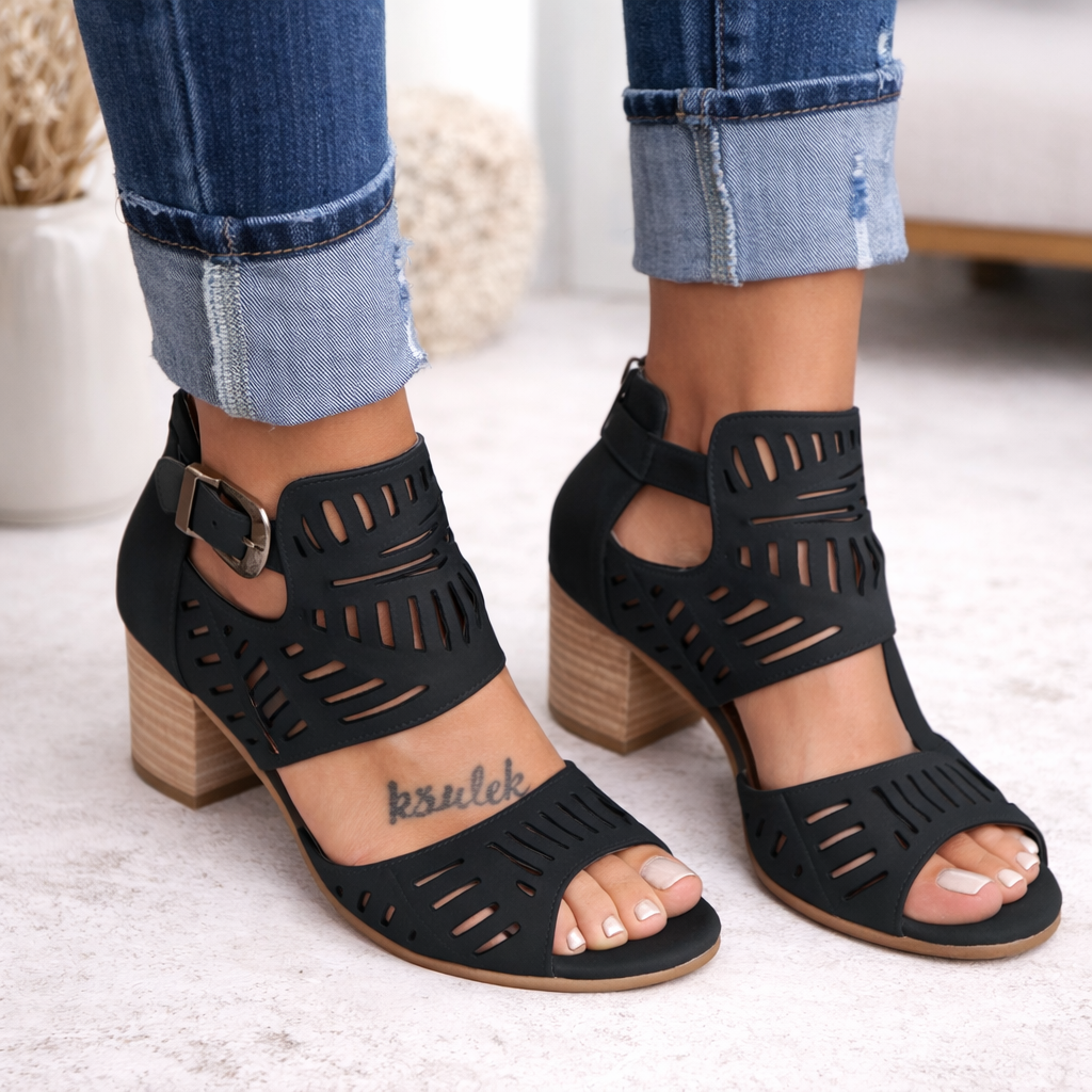 Damskie Sandały z Wycięciami Open Toe