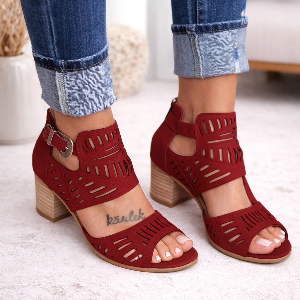 Damskie Sandały z Wycięciami Open Toe