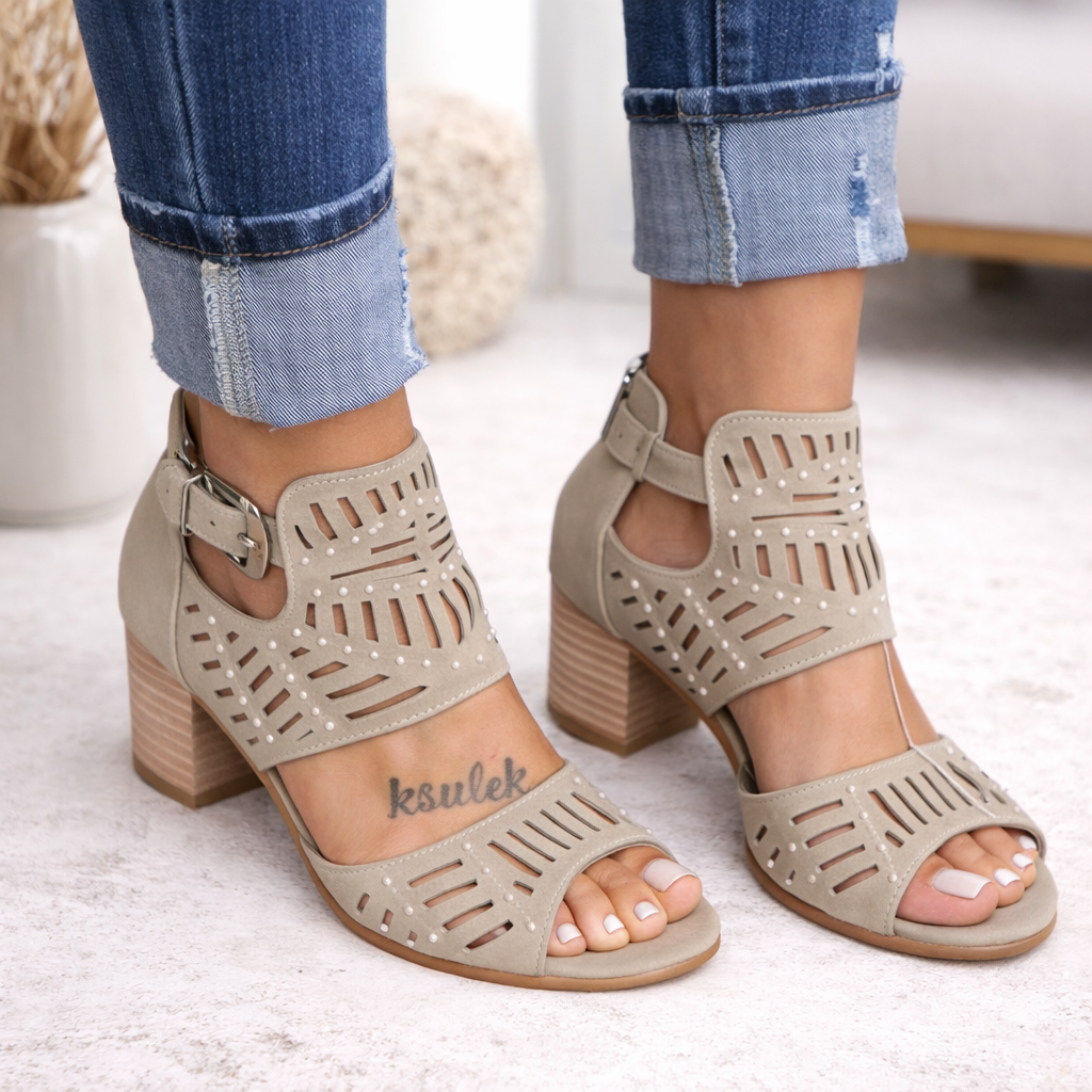 Damskie Sandały z Wycięciami Open Toe