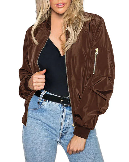 Rinna | elegante chaqueta bomber clásica con bolsillos | perfecta para cualquier ocasión