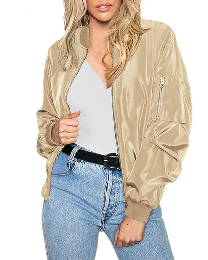Rinna | elegante chaqueta bomber clásica con bolsillos | perfecta para cualquier ocasión
