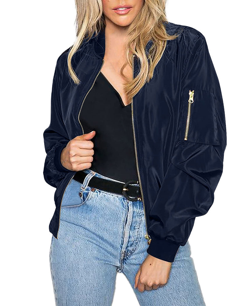 Chaqueta bomber clásica de mujer