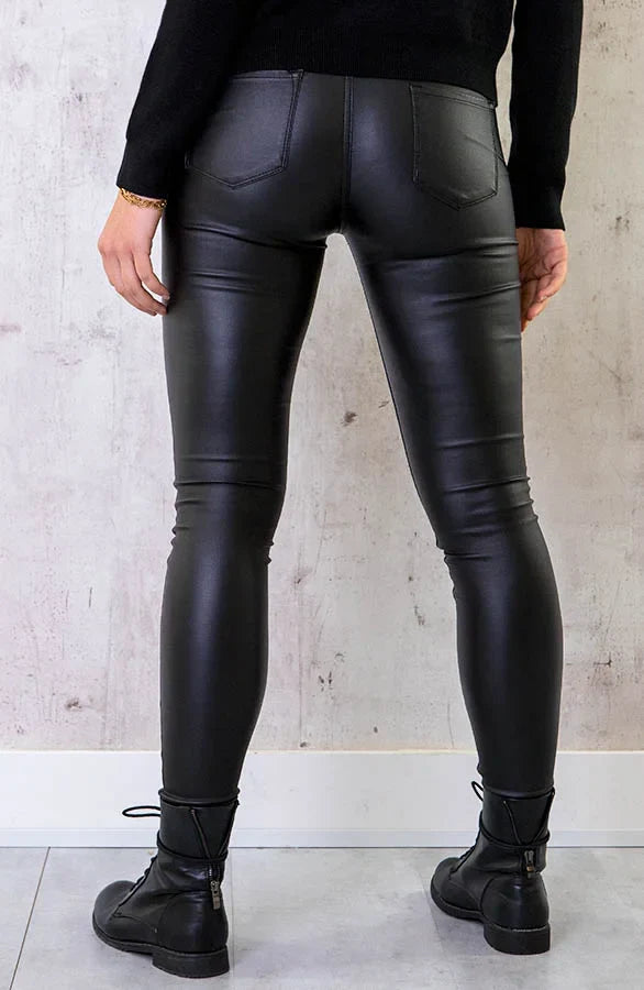 Olivia | Pantalones pitillo de cuero | Tough & Chic | Ajuste perfecto