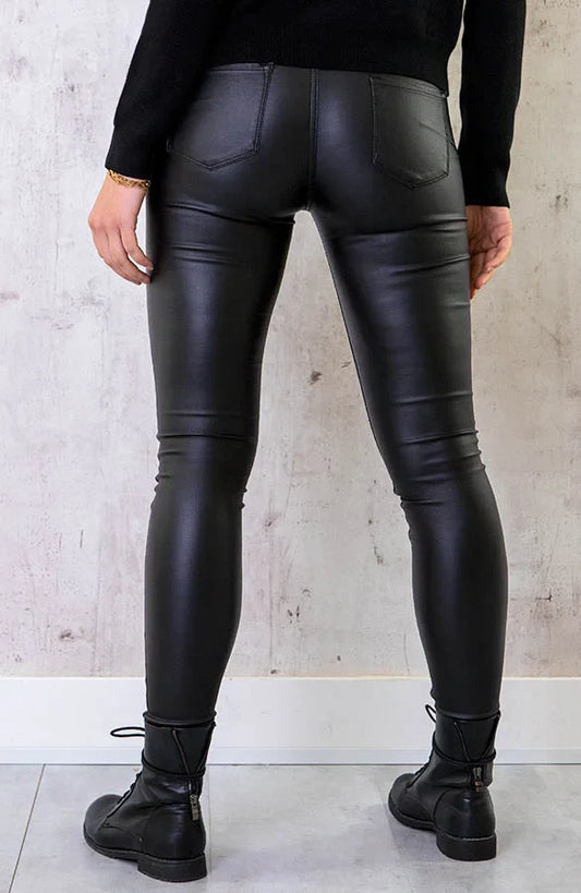 Olivia | Pantalones pitillo de cuero | Tough & Chic | Ajuste perfecto